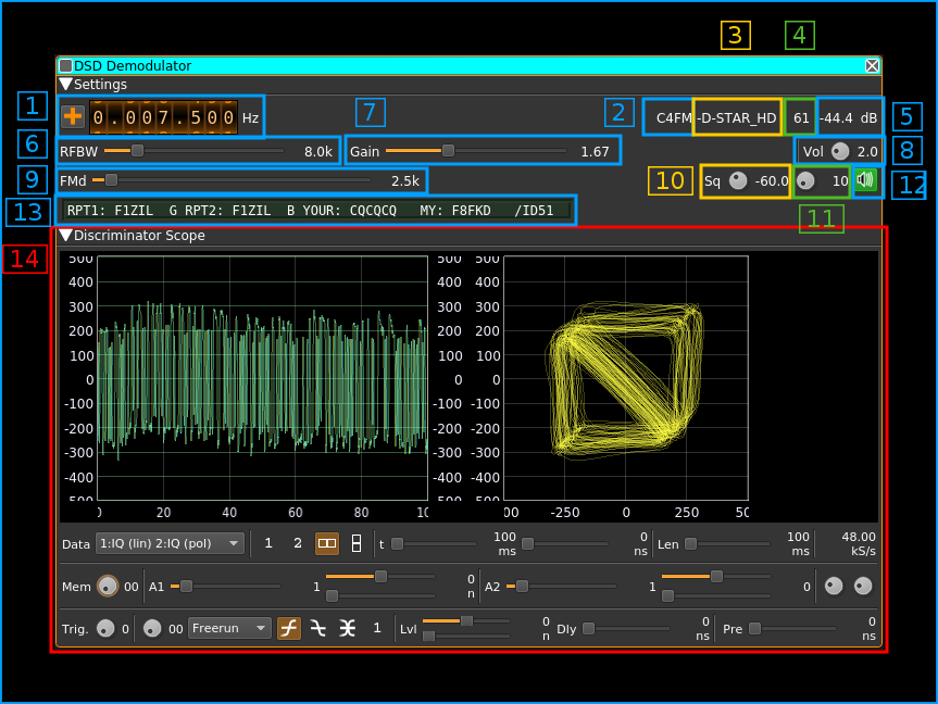 DSD Demodulator plugin GUI