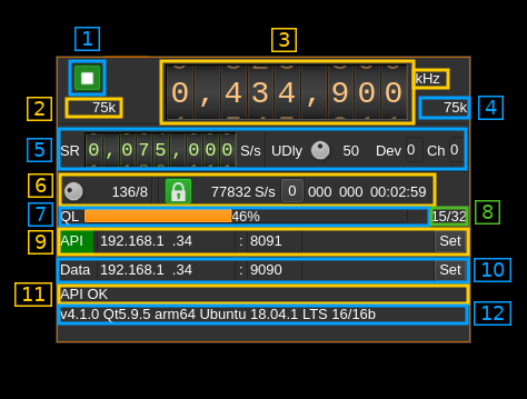 SDR Remote output plugin GUI