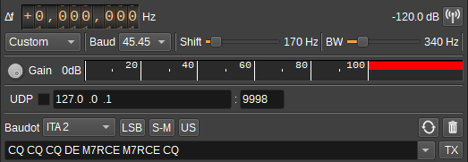 RTTY Modulator plugin GUI