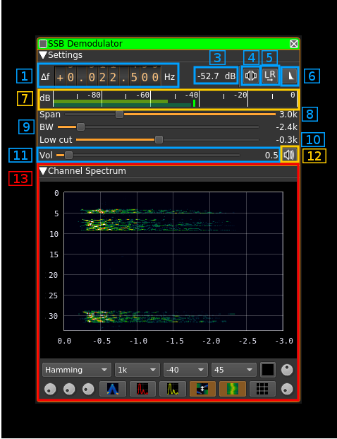 SSB Demodulator plugin GUI