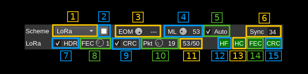 ChirpChat Demodulator payload controls