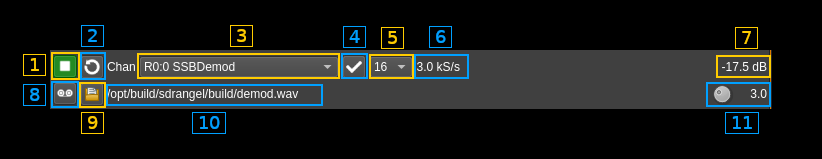 Demod Analyzer plugin controls