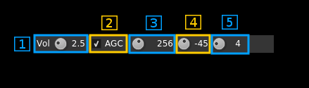 SSB volume and AGC controls