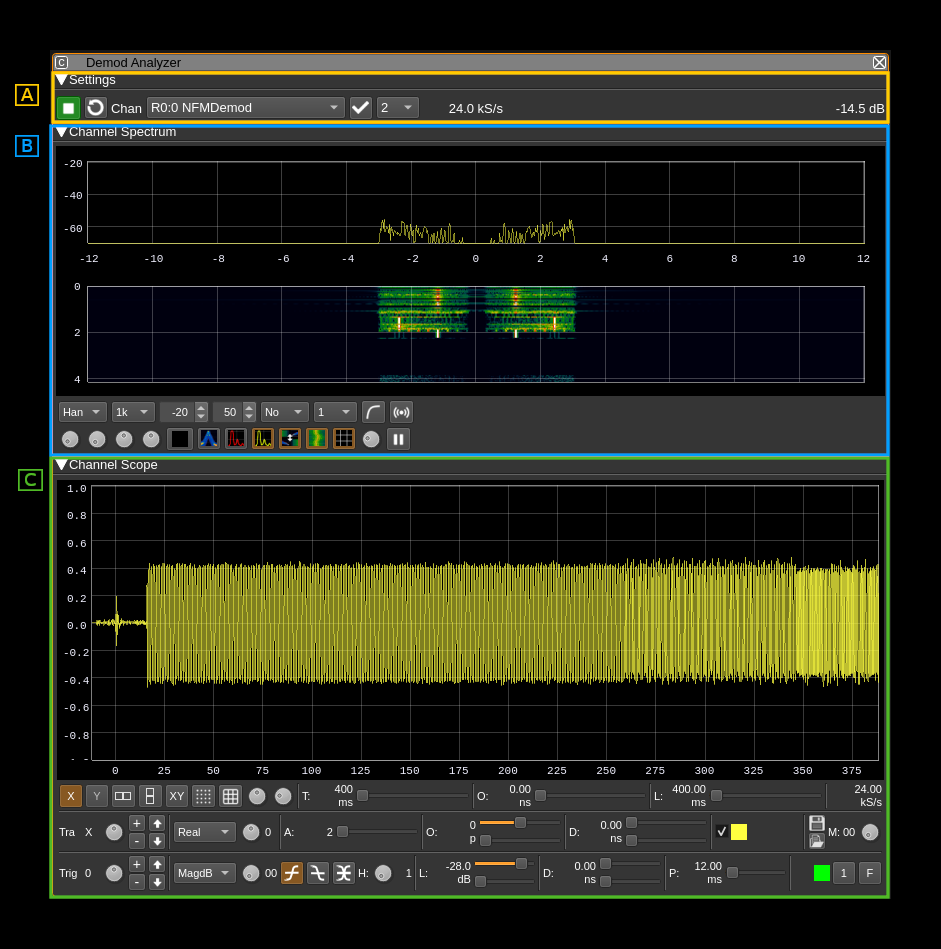 Demod Analyzer plugin GUI