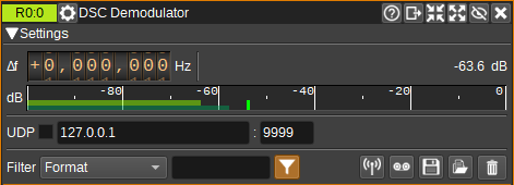 DSC Demodulator plugin GUI