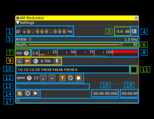 AM Modulator plugin GUI