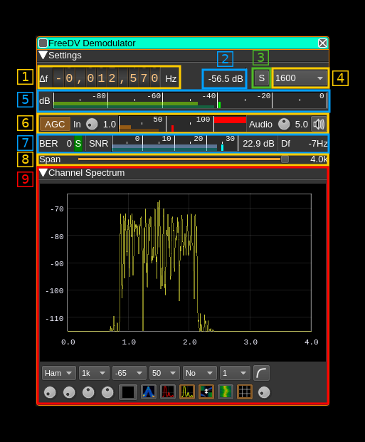 FreeDV Demodulator plugin GUI