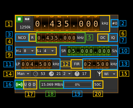 LimeSDR input plugin GUI