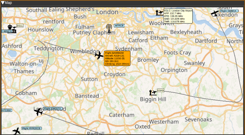 ADS-B Demodulator Map