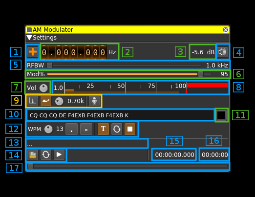 AM Modulator plugin GUI