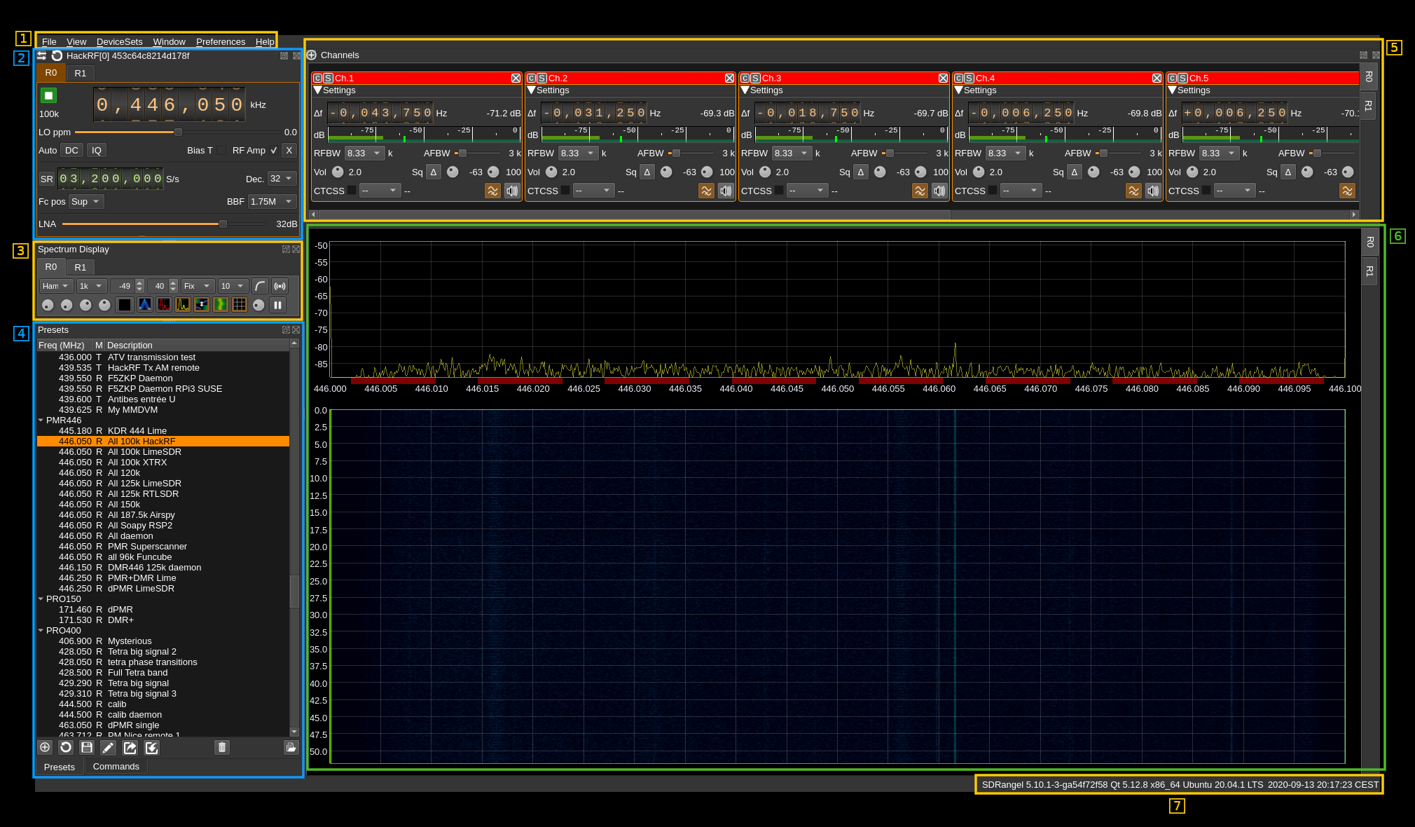 Main Window interface