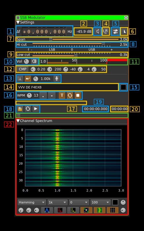 SSB Modulator plugin GUI