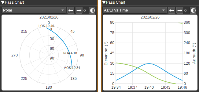 Satellite tracker settings dialog