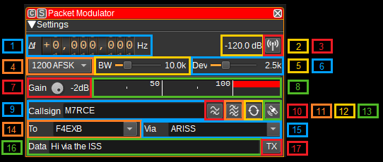 Packet Modulator plugin GUI