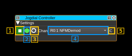 Jogdial controller GUI